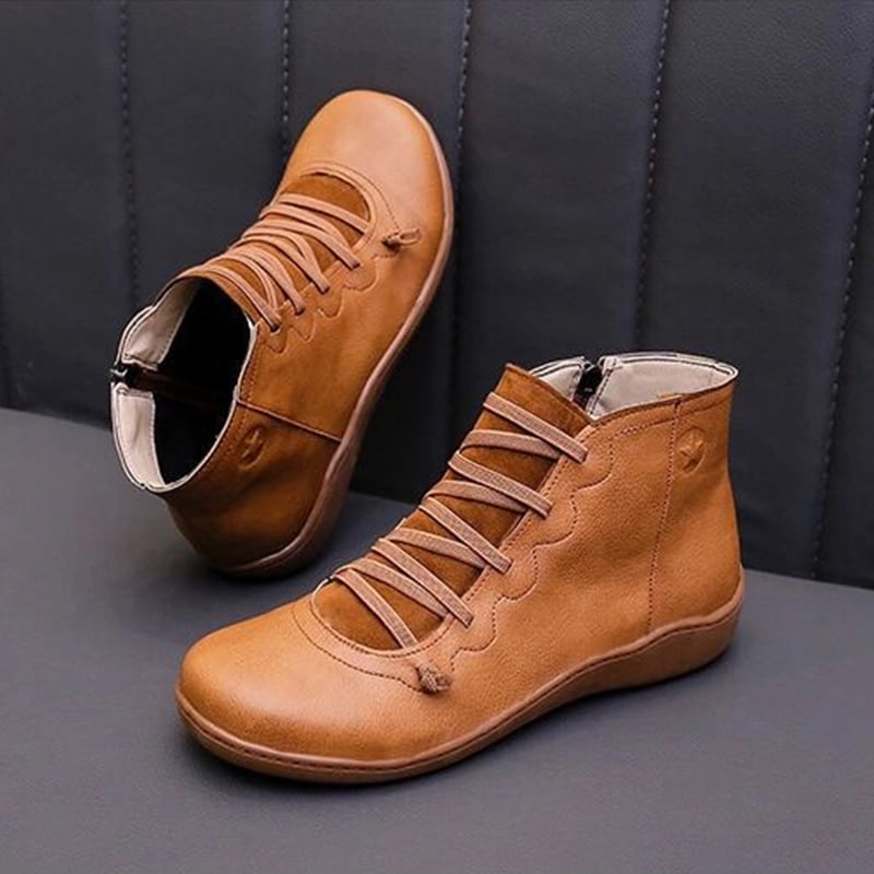 Rita - Women's Orthopedic Leather Shoes with Wedge Sole - photo 10