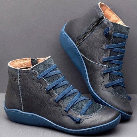Rita - Women's Orthopedic Leather Shoes with Wedge Sole - photo 11
