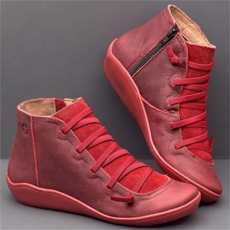 Rita - Women's Orthopedic Leather Shoes with Wedge Sole - photo 4