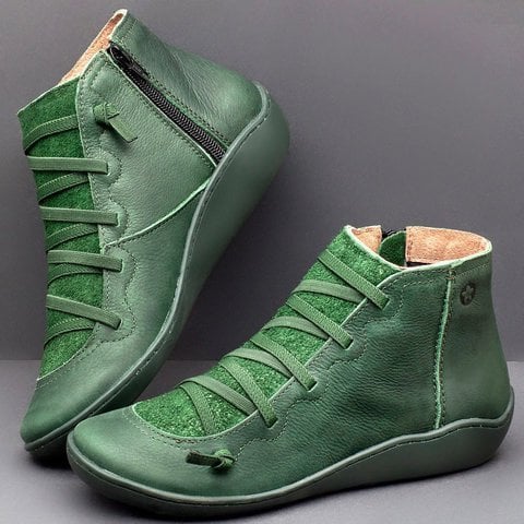 Rita - Women's Orthopedic Leather Shoes with Wedge Sole - photo 6