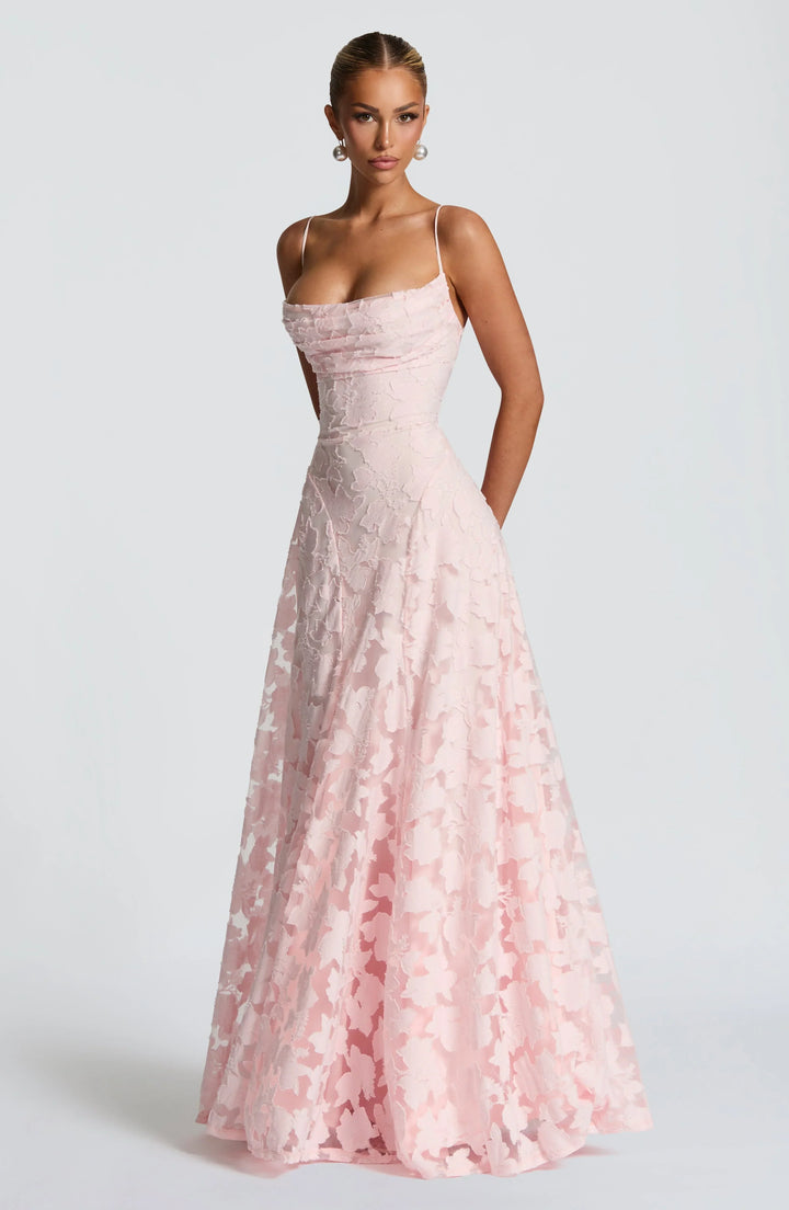 Women’s Lace Backless Maxi Evening Dress