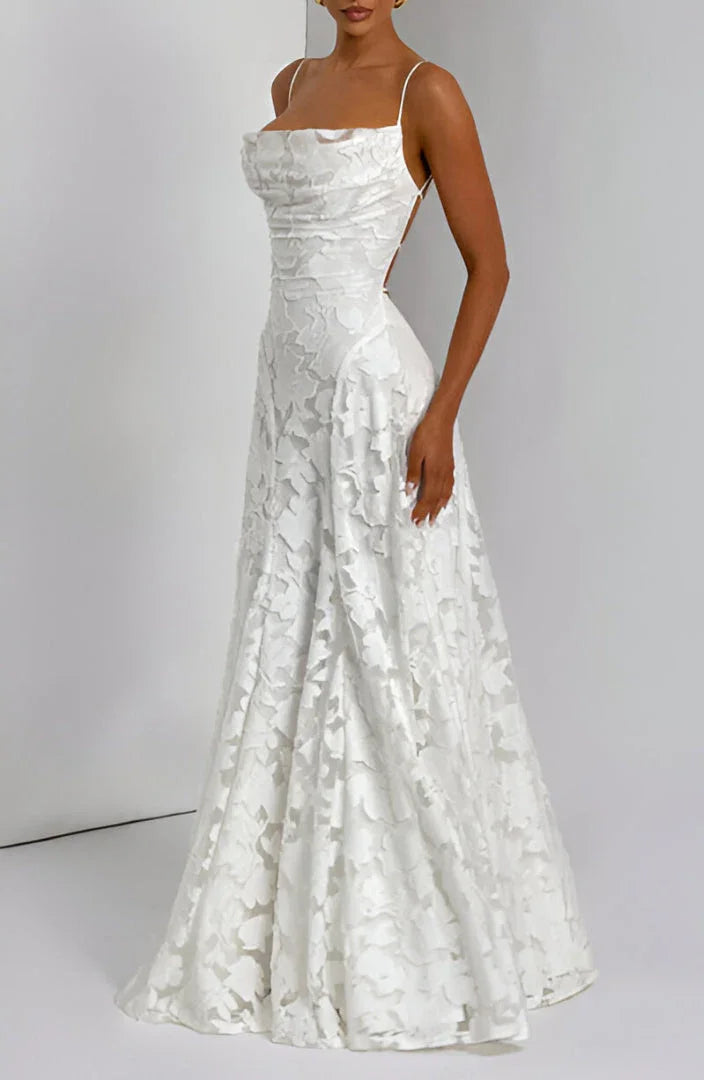 Women’s Lace Backless Maxi Evening Dress