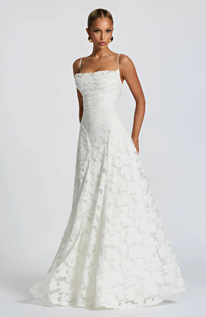 Women’s Lace Backless Maxi Evening Dress