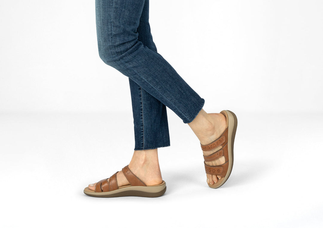 Sahara - Women's Three Strap Slide Sandals with Adjustable Fit - photo 2