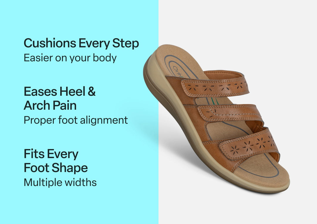 Sahara - Women's Three Strap Slide Sandals with Adjustable Fit - photo 3
