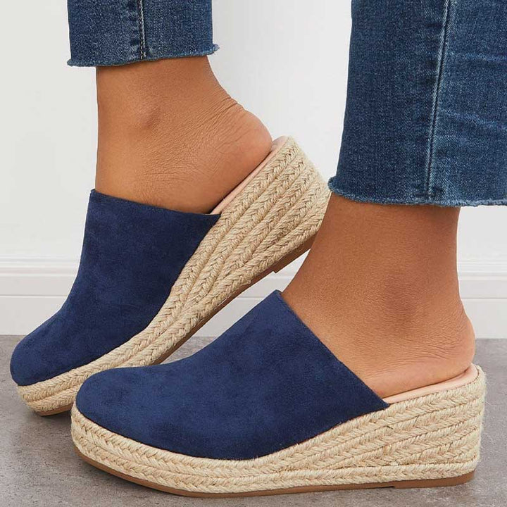Dámské boho nazouvací boty na klínku pro pohodový letní styl