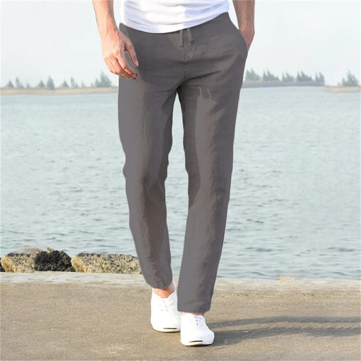 Men's Casual Drawstring Tapered Pants