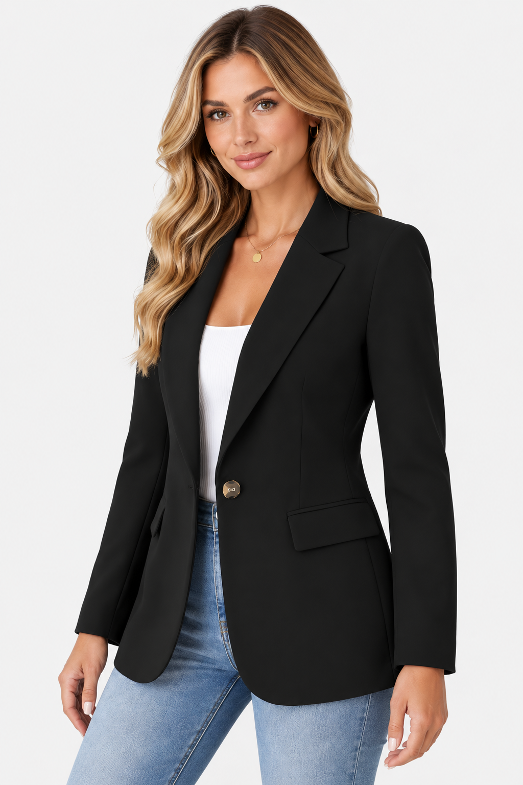 Women's Shawl Collar Tailored Blazer - photo 2