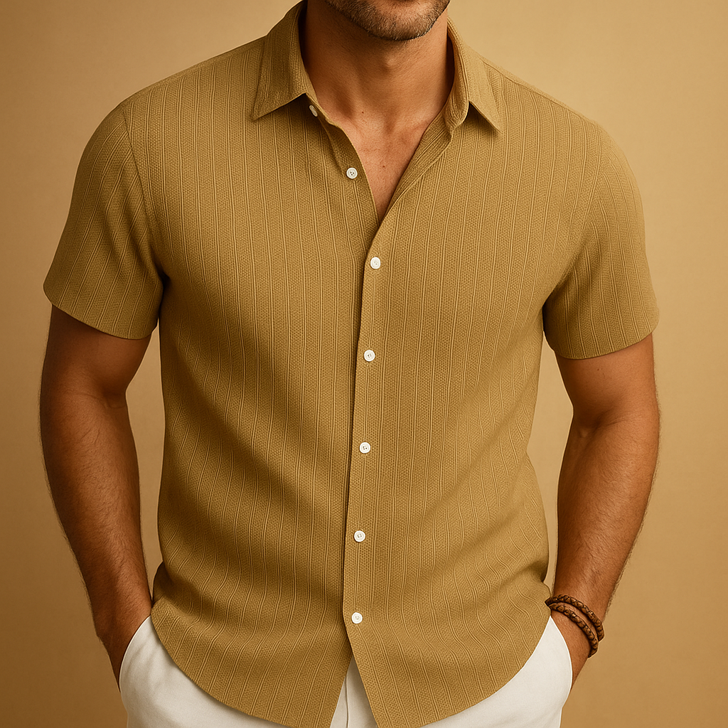 Short sleeve summer shirt for men with smart collar | Lucas