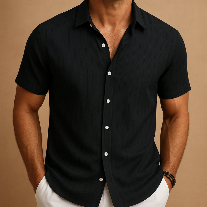 Short sleeve summer shirt for men with smart collar | Lucas