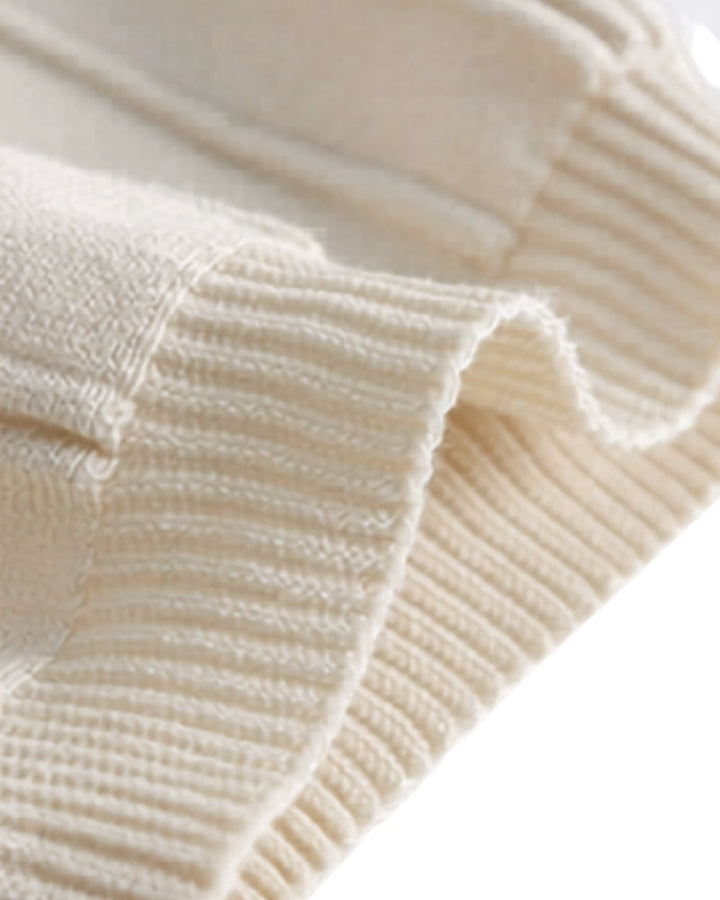 Men's Zip-Up Knit Polo with Vertical Ribbing