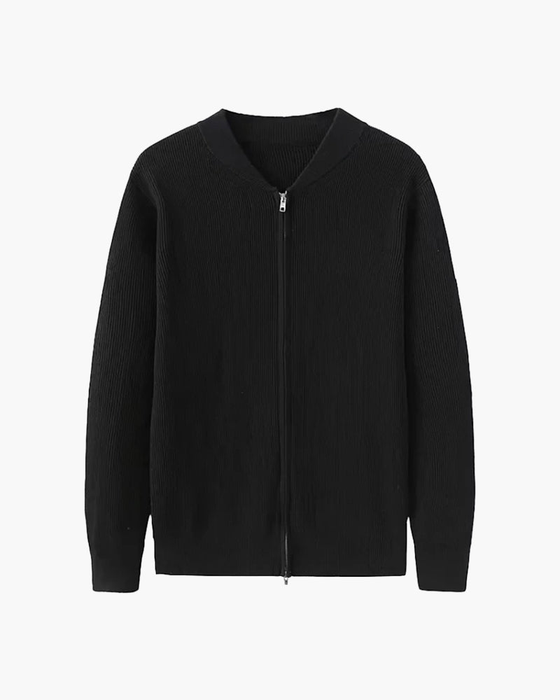 Men's Soft Cotton Knitted Gilet - Black