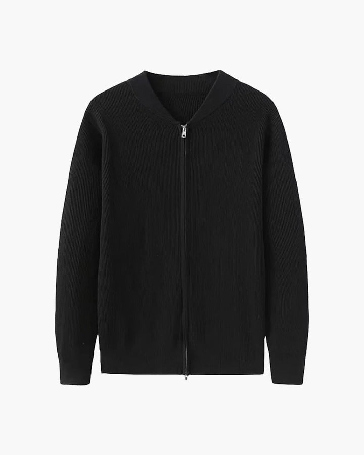 Men's Soft Cotton Knitted Gilet - Black