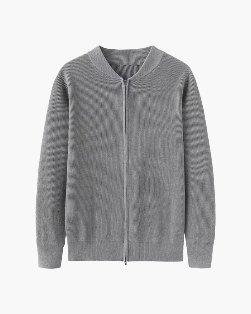Men's Soft Cotton Knitted Gilet - Gray