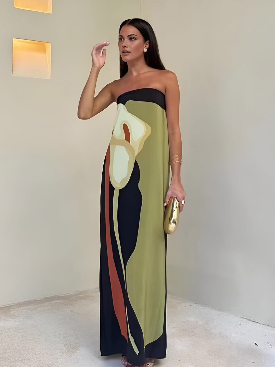 Sophie - Women's Tube Maxi Dress with Sleek Silhouette - photo 1