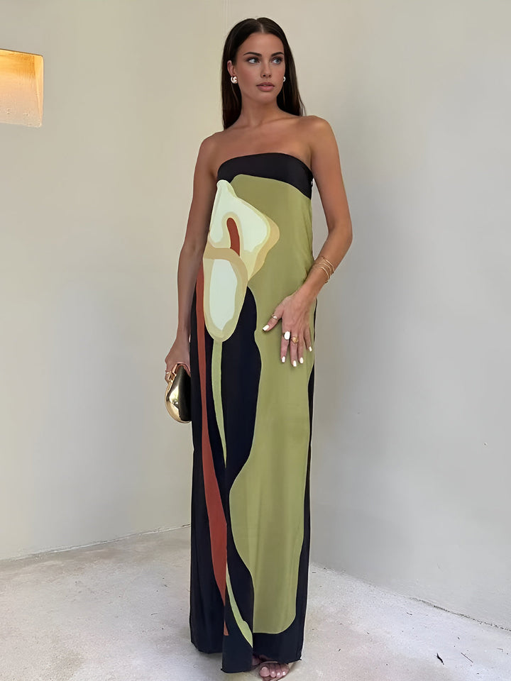 Sophie - Women's Tube Maxi Dress with Sleek Silhouette - photo 4
