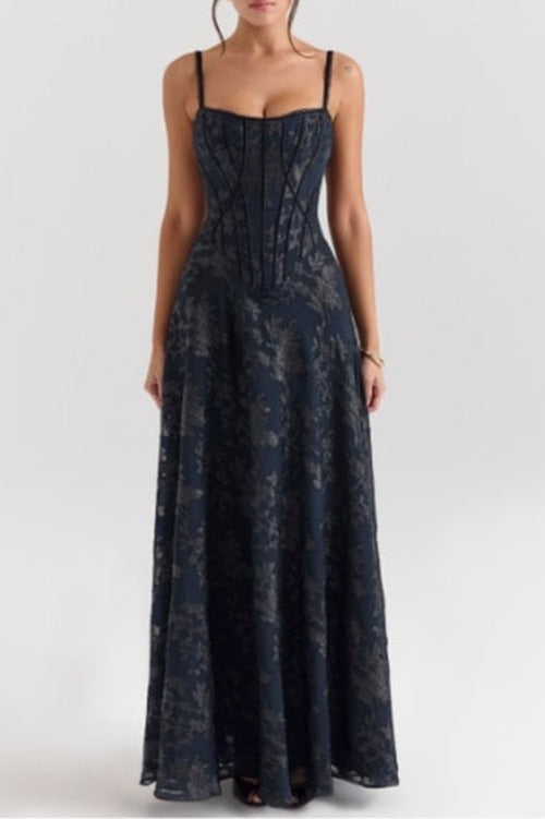 Women's Spaghetti Strap Chiffon Floral Formal Dress - photo 2