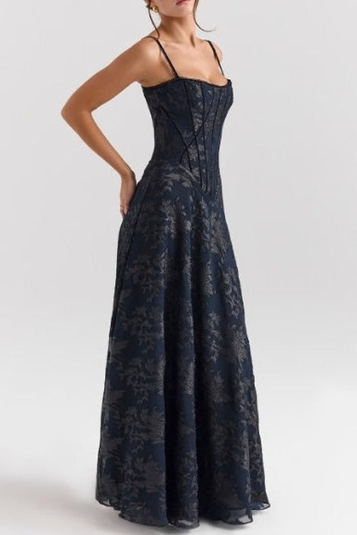 Women's Spaghetti Strap Chiffon Floral Formal Dress - photo 6
