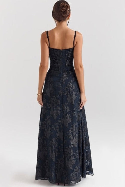 Women's Spaghetti Strap Chiffon Floral Formal Dress - photo 7