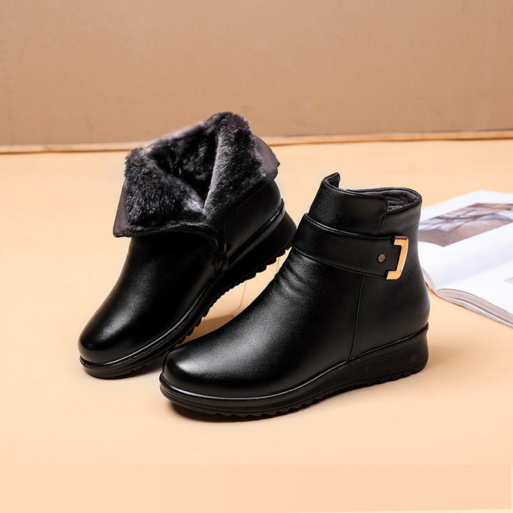 Women's Ankle Boots Fur Lined Warm Slip-On