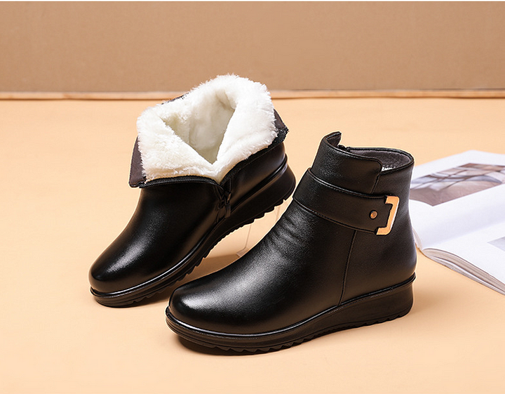 Women's Ankle Boots Fur Lined Warm Slip-On