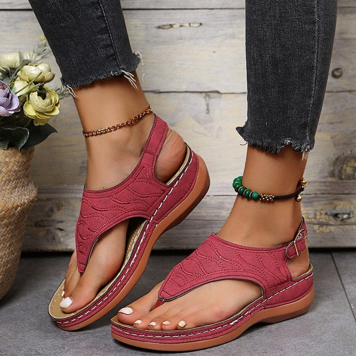 Stella - Women's Orthopedic Toe Post Sandals with Arch Support - photo 4