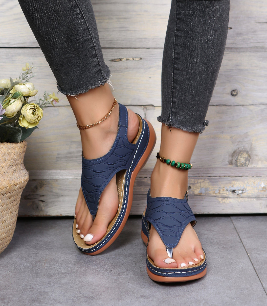 Stella - Women's Orthopedic Toe Post Sandals with Arch Support - photo 6
