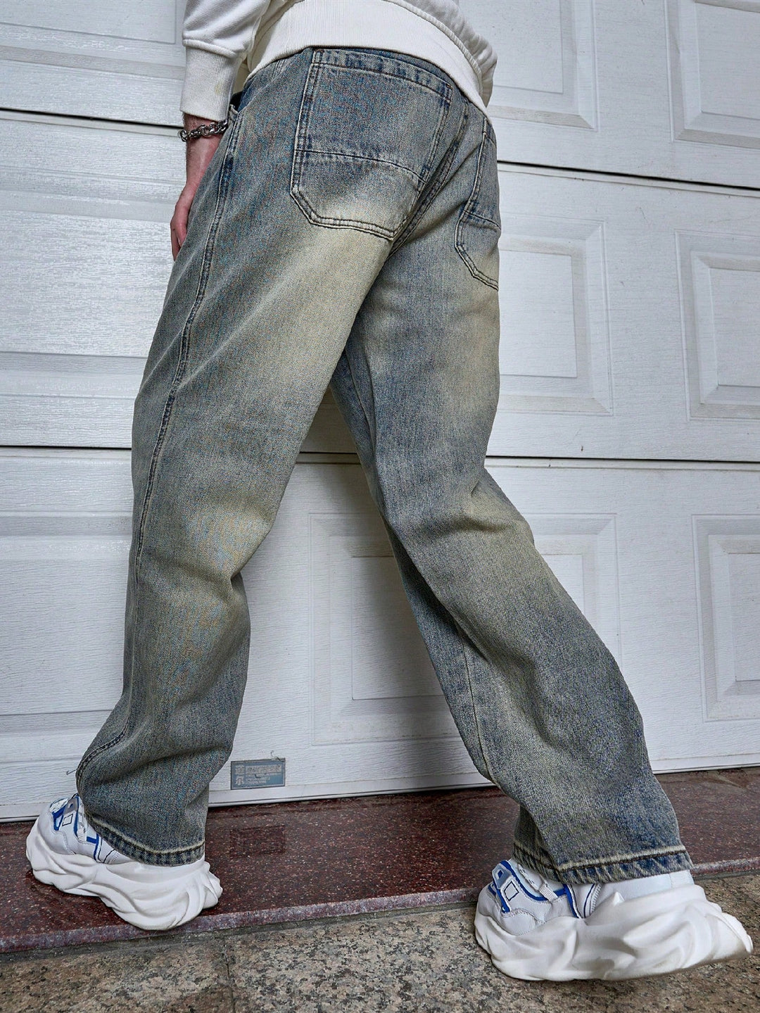 Men's Vintage Washed Straight Leg Relaxed Jeans