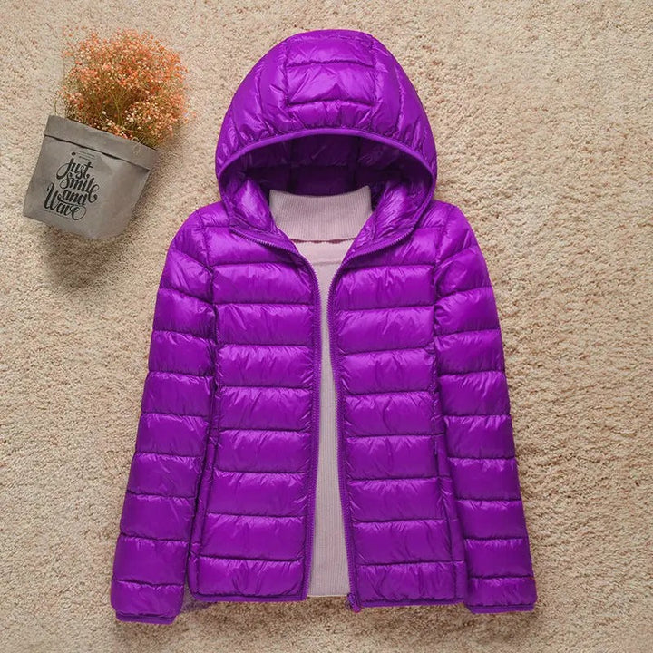 Women's Lightweight Hooded Quilted Jacket – Lilas
