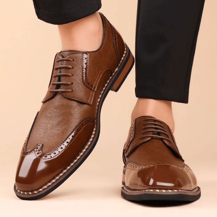 Kožené brogue boty Belvedere z plné lícové kůže