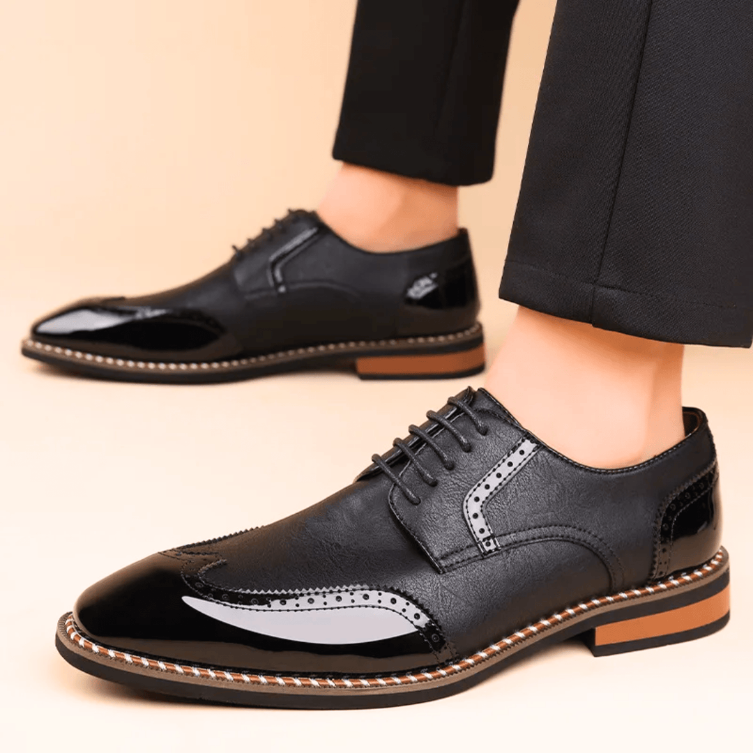 Kožené brogue boty Belvedere z plné lícové kůže