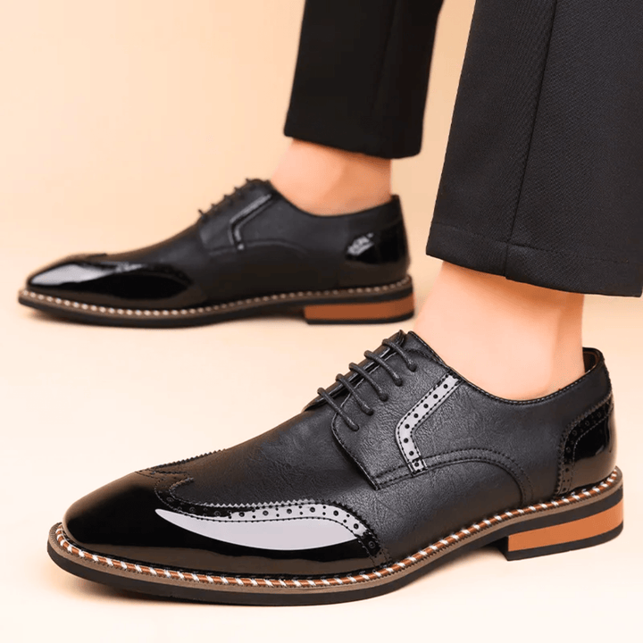Kožené brogue boty Belvedere z plné lícové kůže