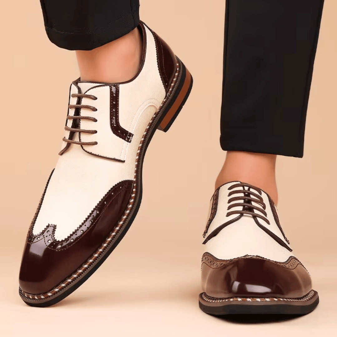 Kožené brogue boty Belvedere z plné lícové kůže