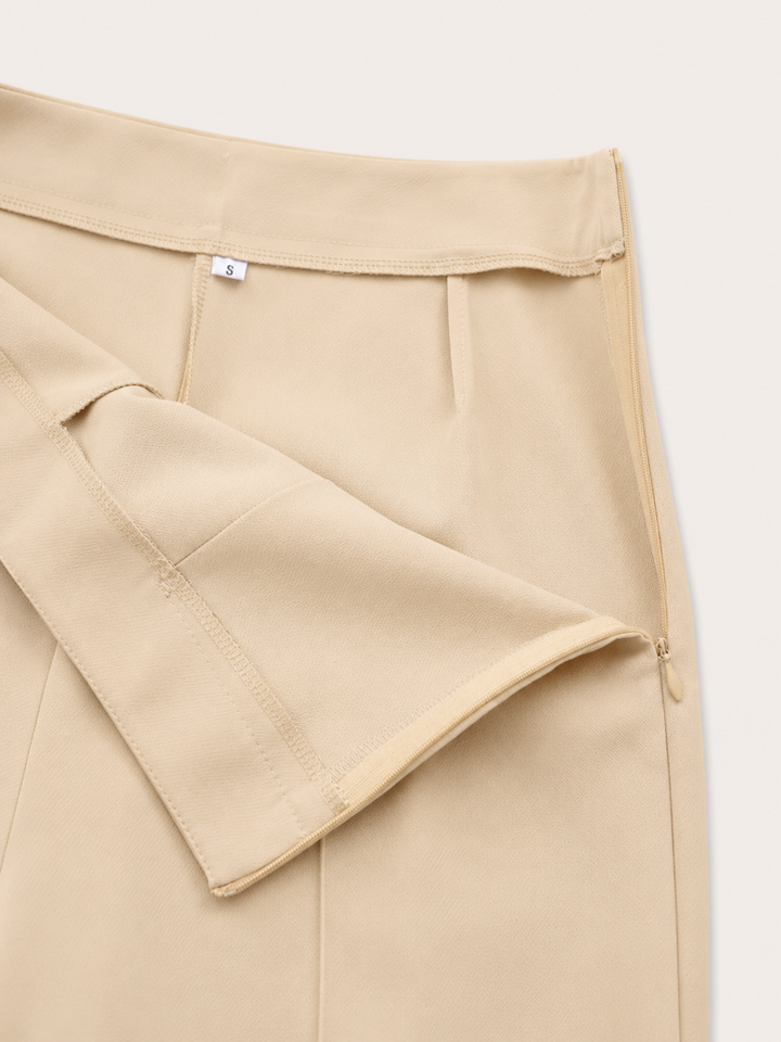 Women's Belted Blazer and Wide-Leg Trousers Set - photo 5