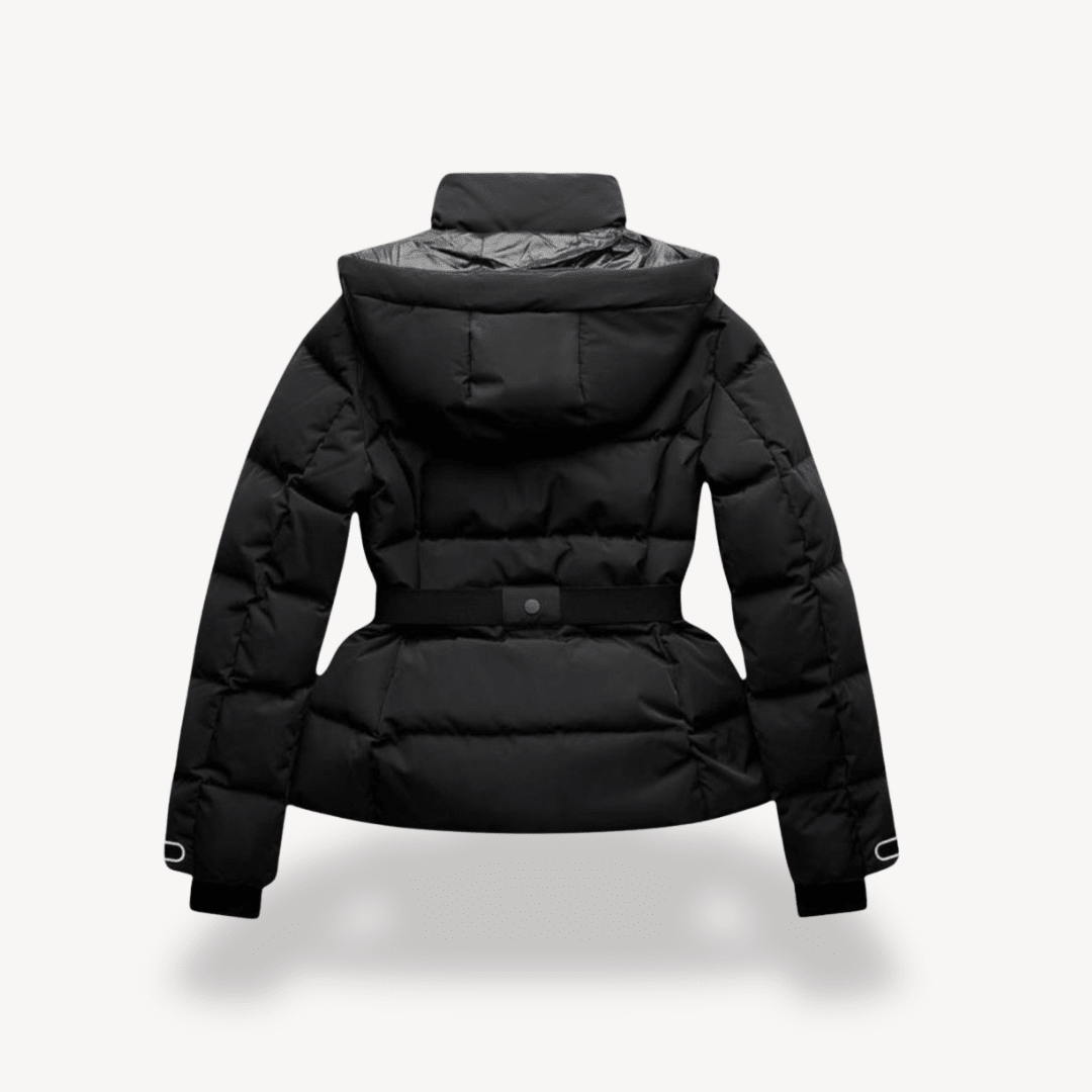 Women's Belted Hooded Puffer Jacket - photo 2