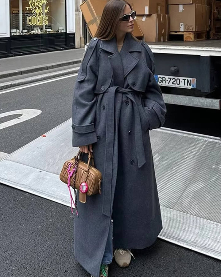 Women's Belted Pocket Coat - photo 1