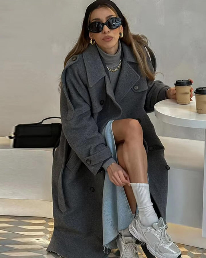 Women's Belted Pocket Coat - photo 6