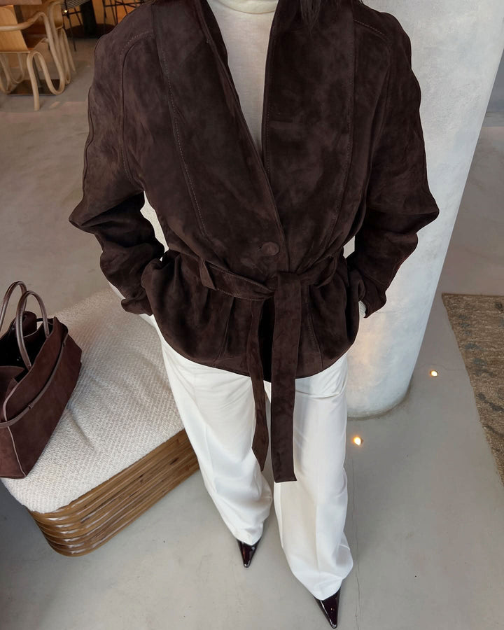 Women's Button-Front Belted Trench Coat with Collar - photo 3