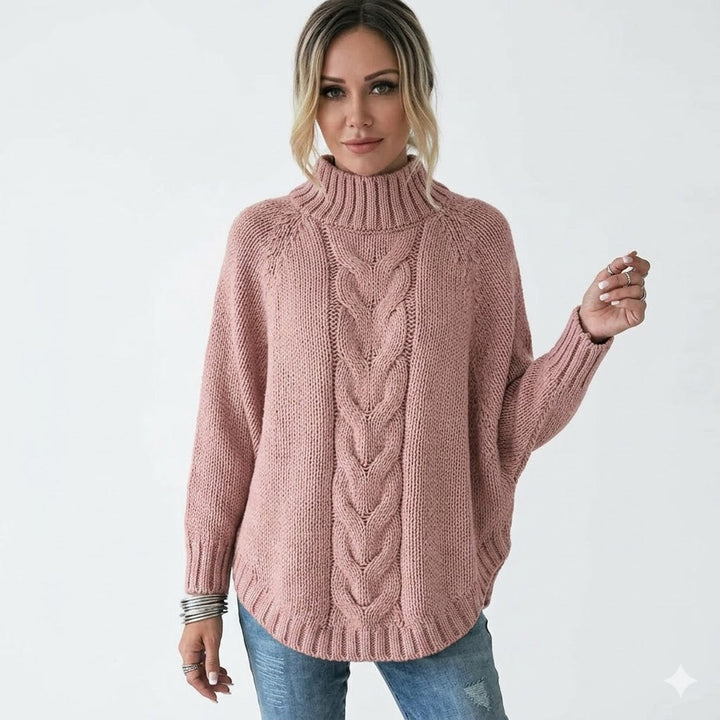 Women's Cable Knit Relaxed Cape - photo 1