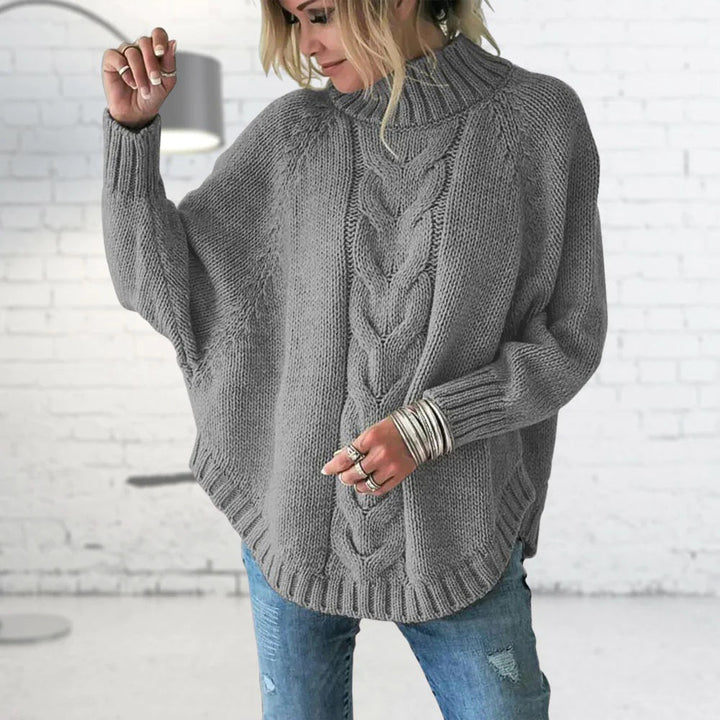 Women's Cable Knit Relaxed Cape - photo 4