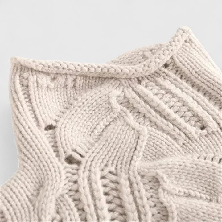 Women's Cable Knit Roll Neck Jumper - photo 4
