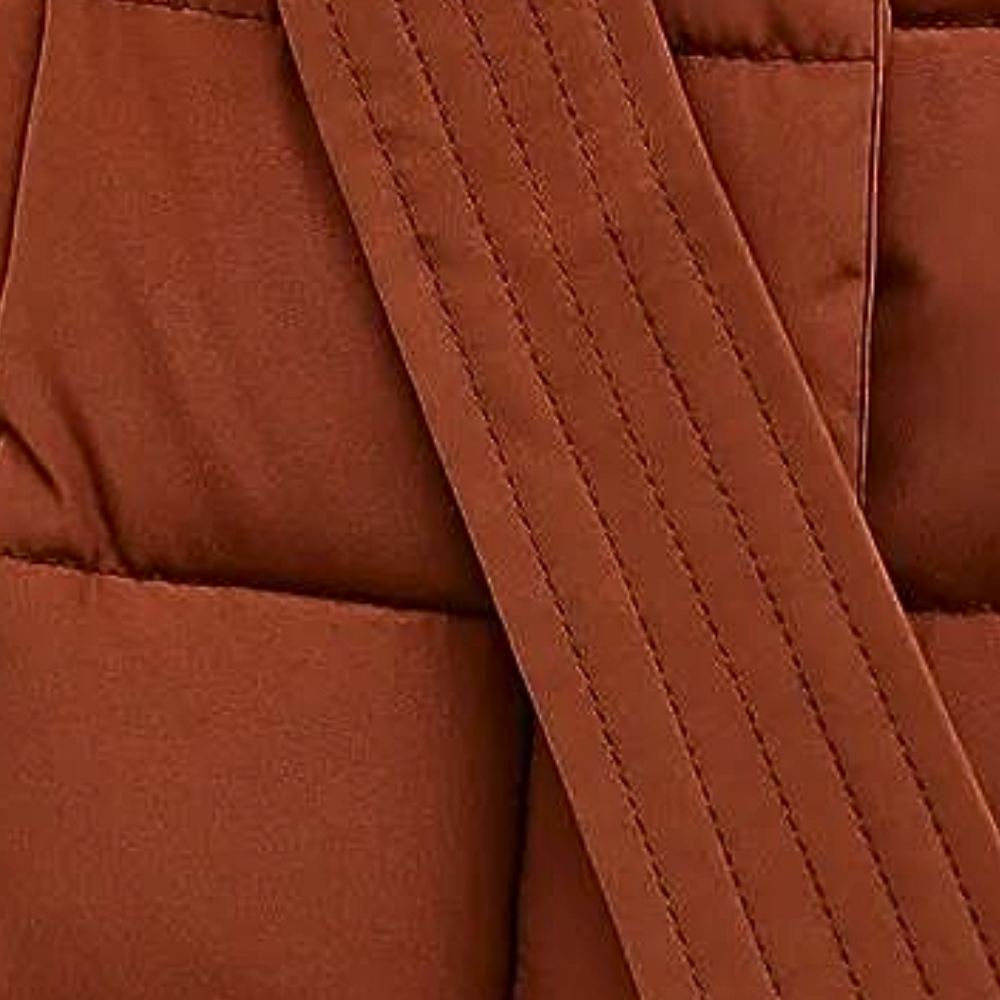 Women's Longline Quilted Coat with Belted Waist and Hood - photo 7