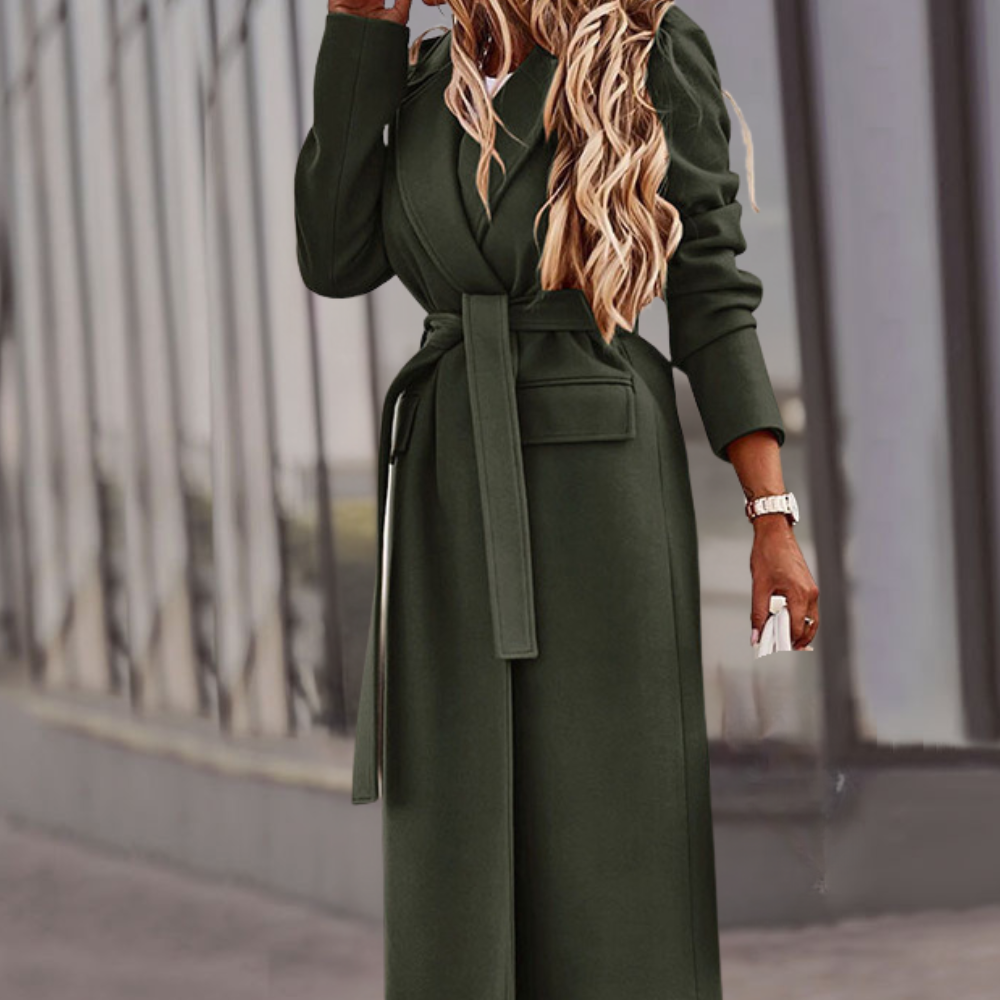 Women's Collared Long Sleeve Coat - photo 1