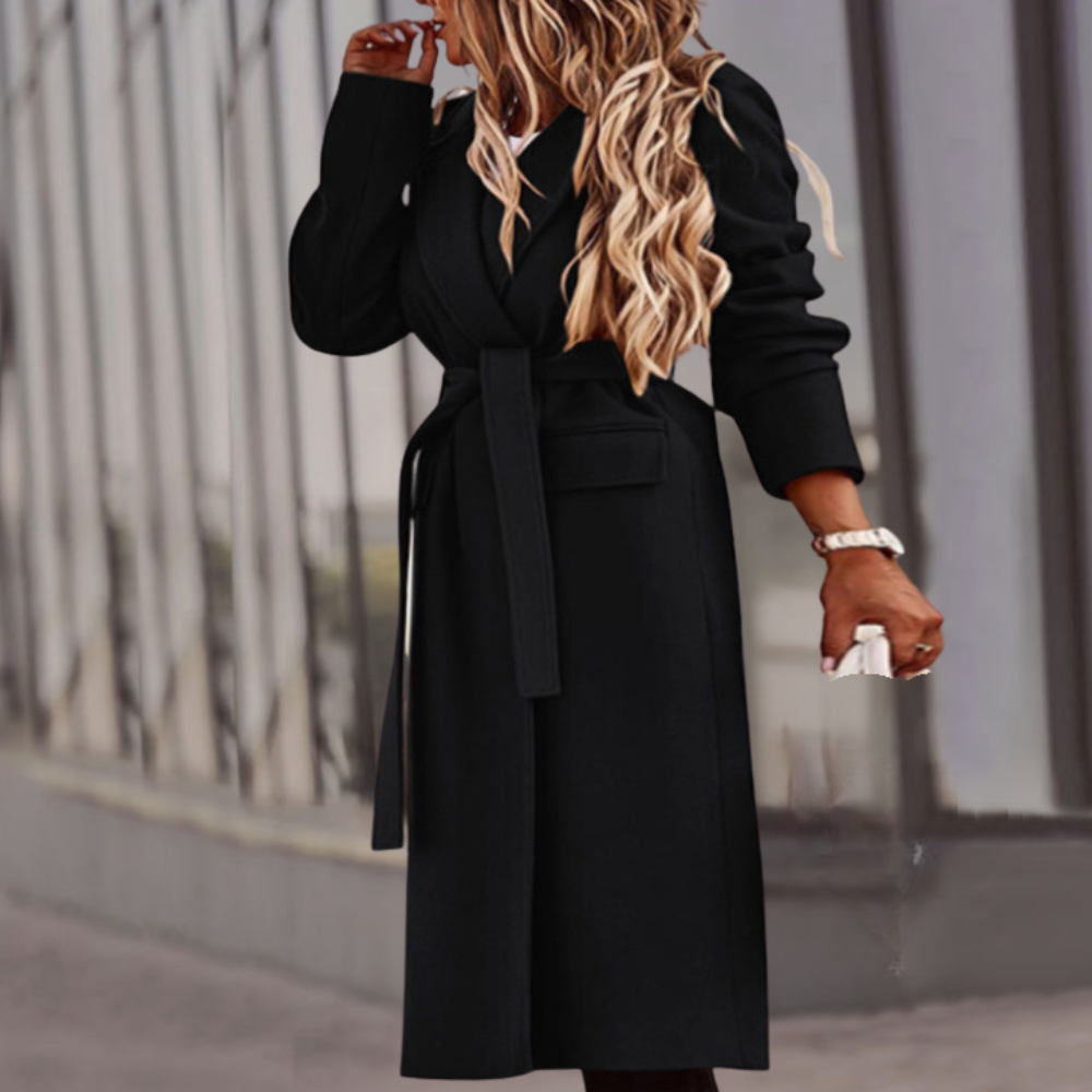 Women's Collared Long Sleeve Coat - photo 2