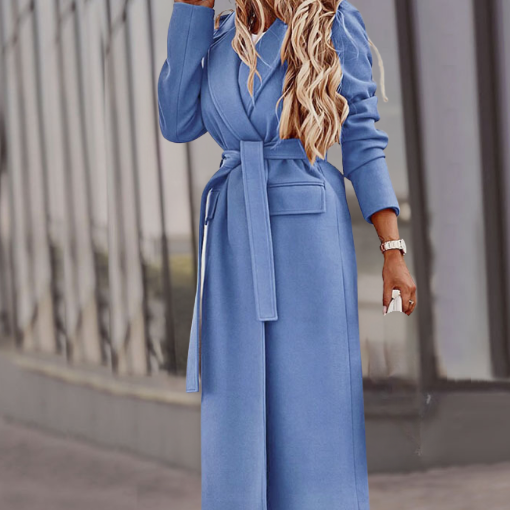 Women's Collared Long Sleeve Coat - photo 3