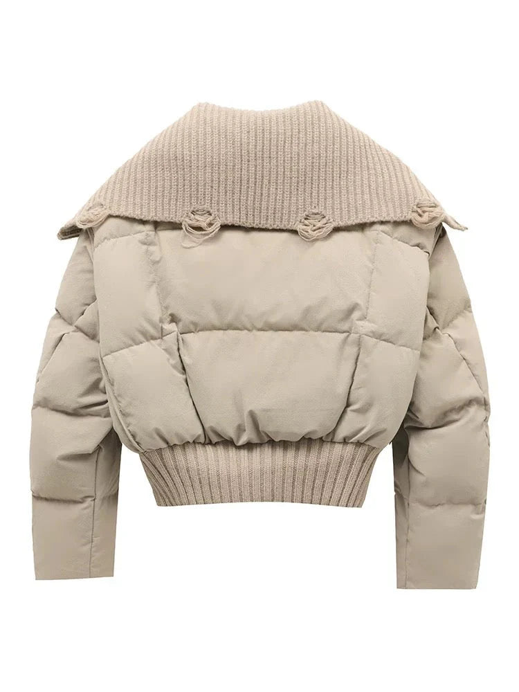 Women's Collared Puffer Jacket - photo 7