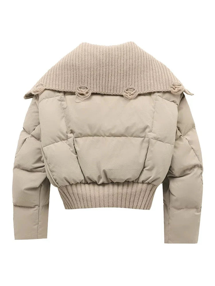 Women's Collared Puffer Jacket - photo 7