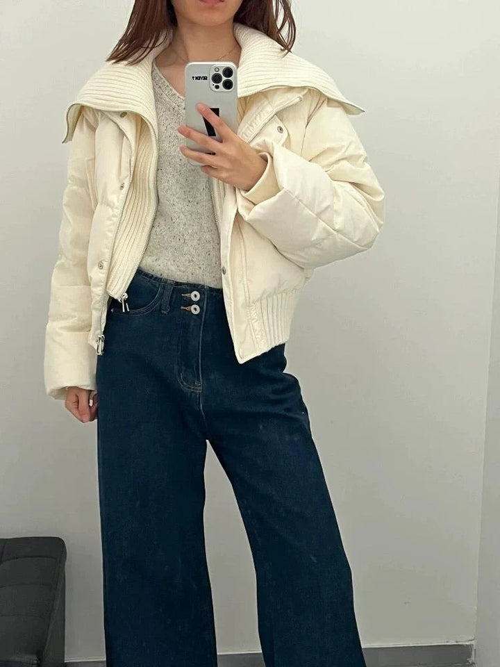 Women's Collared Puffer Jacket - photo 9