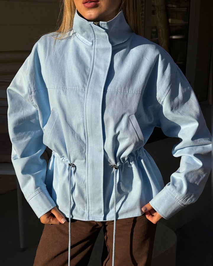 Women's Stand Collar Relaxed Jacket - photo 1