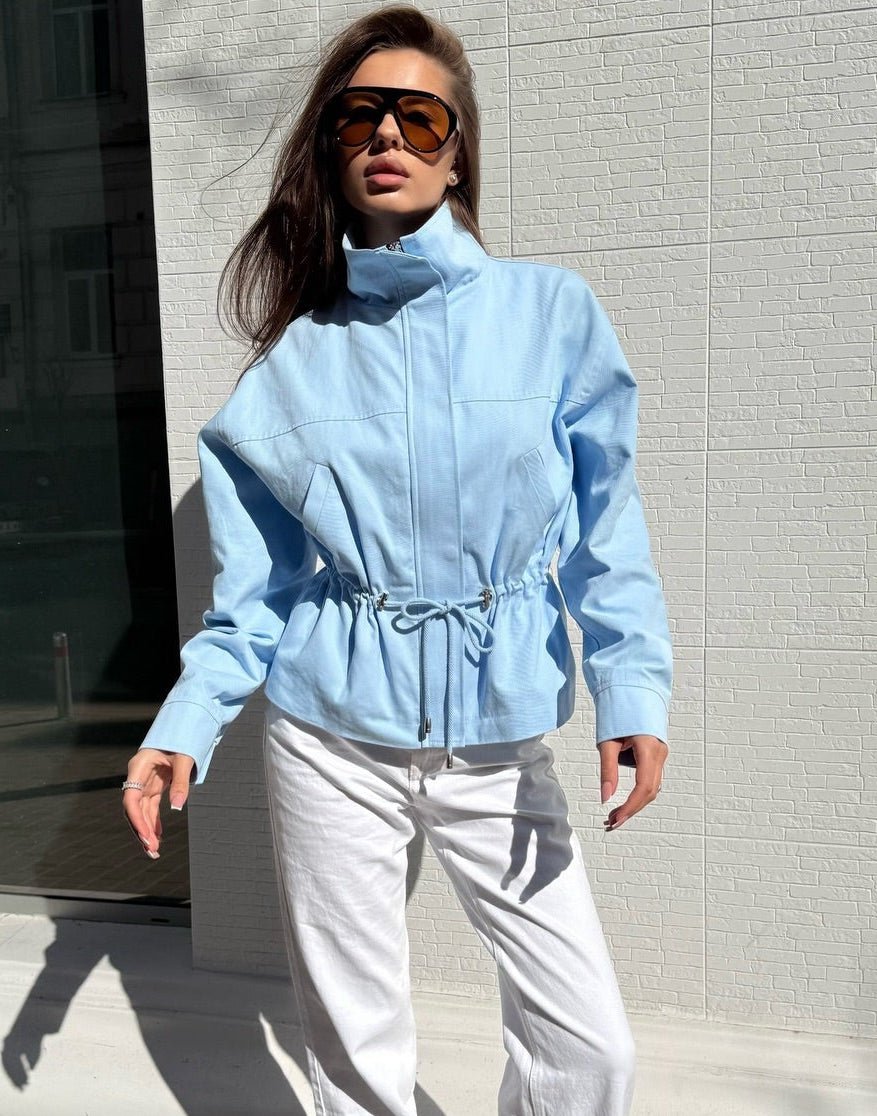 Women's Stand Collar Relaxed Jacket - photo 12